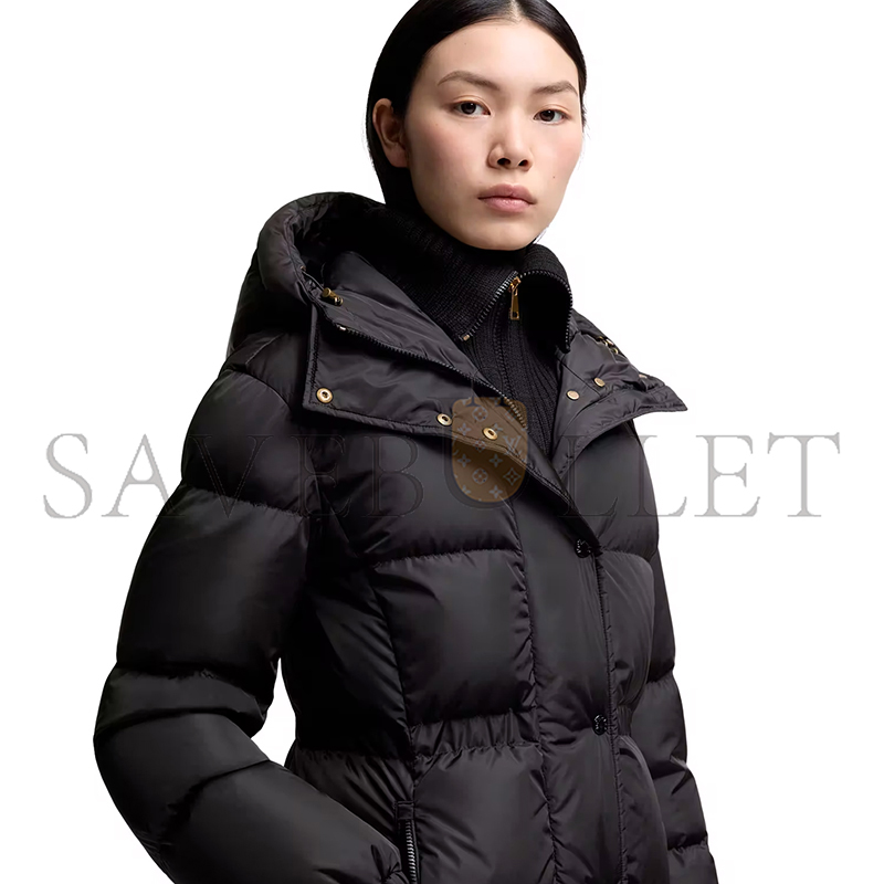 MONCLER CHAMER WOOL-TRIMMED HOODED LONG DOWN JACKET K20931C00022539ZD
